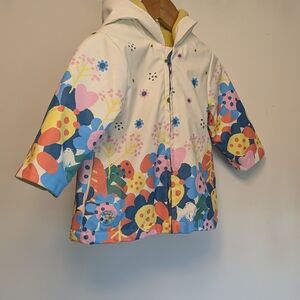 Vibrant Floral Kids Raincoat